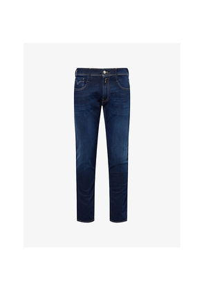 Mens Replay Anbass Slim-Fit Stretch-Denim Blend Jeans