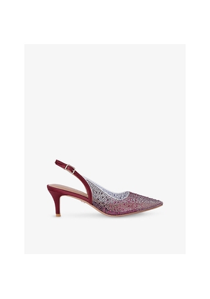 Womens Carvela Positano Vinyl Embellished Kitten Heels