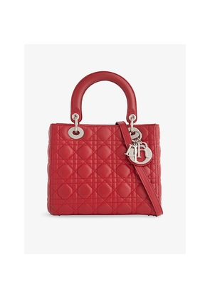 Womens Reselfridges Pre-Loved Christian Dior Lady Dior Leather Top-Handle Bag