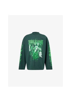 Mens Vetements Nymphetamine Crewneck Cotton-Jersey Sweatshirt