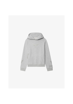 Womens Zadig&Voltaire Georgy Branded Cotton-Jersey Hoody