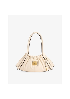 Womens Marc Jacobs Cristina Logo-Plaque Leather Satchel Bag