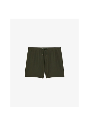 Mens Reiss Barber Drawstring-Waist Regular-Fit Stretch-Jersey Shorts