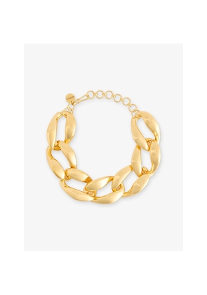 Womens Misho Link Chain 24ct Yellow Gold Plated Bronze Choker