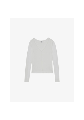 Womens Reiss Soraya V-Neck Woven Top