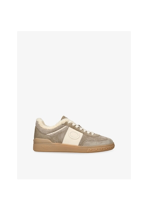 Womens Valentino Garavani Upvillage Corduroy and Suede Low-Top Trainers