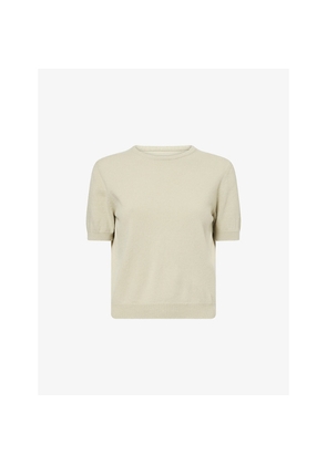 Womens Maison Margiela Crewneck Short-Sleeve Virgin-Wool Jumper