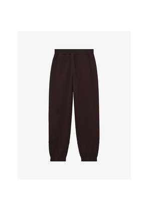 Womens Reiss Laney Tapered Elasticated-Waist Stretch-Woven Jogging Bottoms