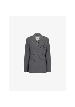Womens The Garment Grand Peak-Lapels Stretch-Woven Blazer