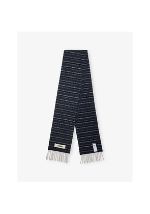 Mens Jacquemus Le Carro Striped Wool-Blend Scarf