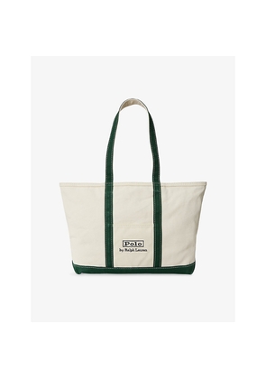 Mens Polo Ralph Lauren Brand-Embroidered Medium Cotton-Canvas Tote Bag