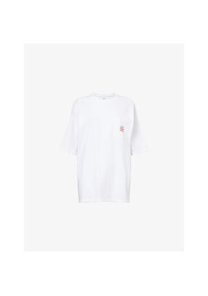 Womens Levis Brand-Patch Round-Neck Cotton-Jersey T-Shirt