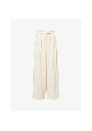 Womens Anine Bing Lou Striped Stretch-Woven Trousers