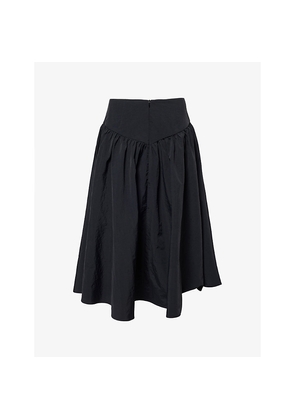 Womens Peachy Den The Deba Nylon Midi Skirt