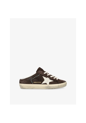 Womens Golden Goose Women's Super-Star Sabot Suede Low-Top Trainers