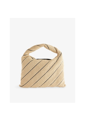 Womens Bottega Veneta Hop Raffia Shoulder Bag