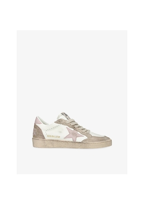 Womens Golden Goose Women's Ball Star Leather and Suede Low-Top Trainers