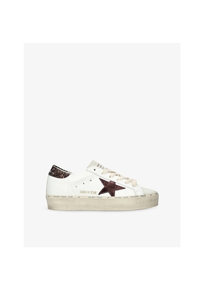 Womens Golden Goose Women's Hi Star Leather Low-Top Trainers