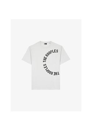 Mens The Kooples Branded-Print Short-Sleeved Cotton-Jersey T-Shirt