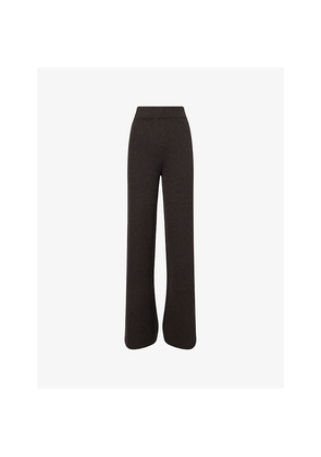 Womens Le Kasha Banvir Ribbed Wide-Leg Cashmere Trousers