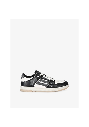 Mens Amiri Bandana Skel Leather Trainers