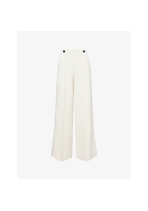 Womens Me And Em Textured Wide-Leg Stretch-Woven Trousers