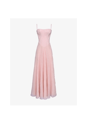 Womens House of CB Esme Floral-Pattern Chiffon Maxi Dress