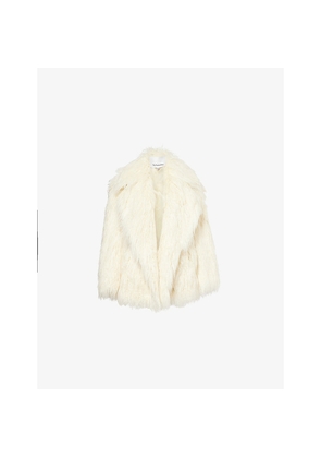Womens The Frankie Shop Liza Shaggy Faux-Fur Coat
