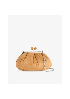 Womens Weekend Max Mara Small Suede Pasticcino Clutch Bag