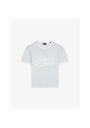 Womens The Kooples Slogan-Print Cotton-Jersey T-Shirt