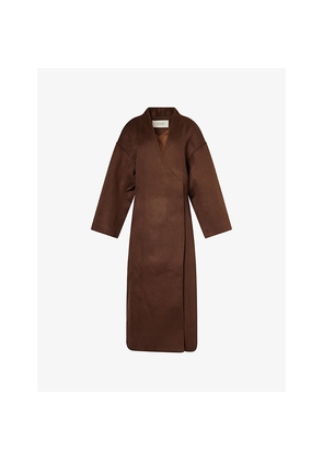Womens Entire Studios Rondo V-Neck Wool Coat