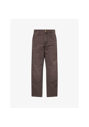 Mens Carhartt WIP Double-Knee Straight-Leg Cotton Trousers