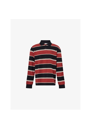 Mens Carhartt WIP Malone Striped Cotton Rugby Shirt