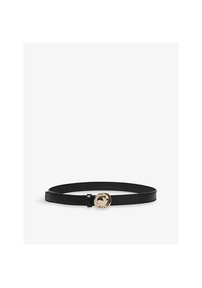 Womens Claudie Pierlot Branded-Buckle Leather Belt