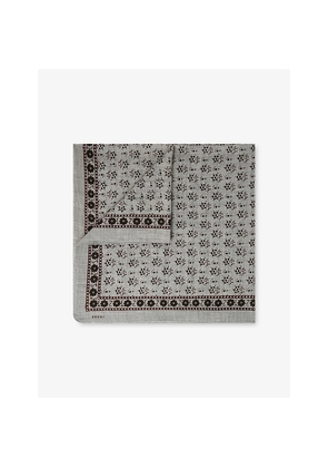 Womens Soeur Classique Floral-Print Wool-Twill Scarf