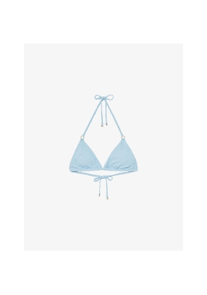 Womens Reiss Wynee Textured Wave Bikini Top