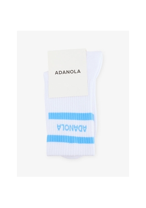 Womens Adanola Striped Brand-Intarsia Stretch Cotton-Blend Socks