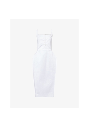 Womens Magda Butrym Sleeveless Button-Front Cotton Midi Dress