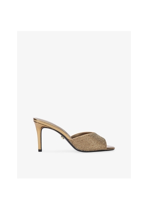 Womens Carvela Silvia Embellished Heeled Woven Mules