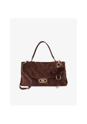 Womens Dune Regency Large Suede Shoulder Bag