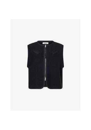 Mens Diomene Crop Crewneck Wool Vest