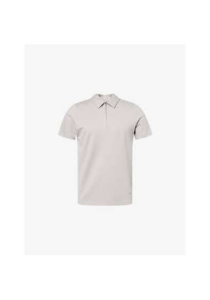 Mens Belier Premium Logo-Plaque Jersey Polo Shirt