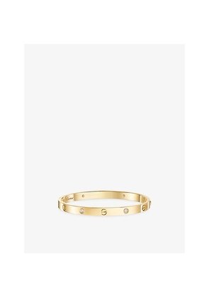 Womens Cartier Love Medium 18ct Yellow-Gold and 0.19ct Diamond Bracelet
