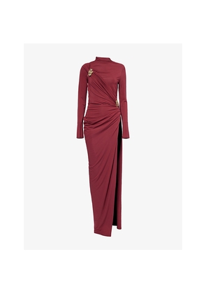 Womens Simkhai Izadora Draped Stretch-Woven Midi Dress