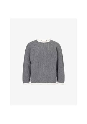 Mens Diomene Rolling Raglan-Sleeves Wool Jumper
