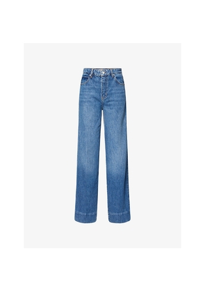 Womens Frame The Streamline High-Waist Straight-Leg Denim Jeans