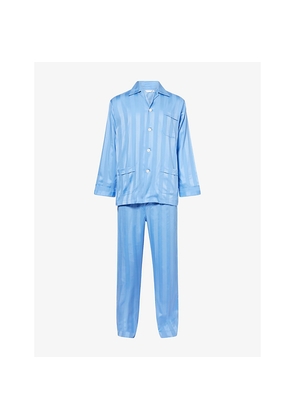 Mens Derek Rose Lingfield Striped Cotton Pyjama Set