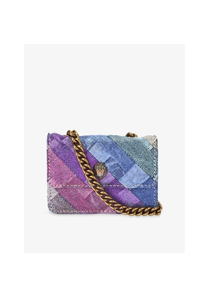 Womens Kurt Geiger London Micro Kensington Denim Shoulder Bag