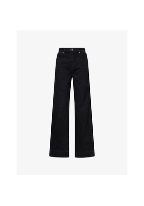 Womens Frame The Streamline High-Waist Straight-Leg Denim Jeans