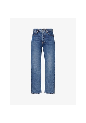 Womens Frame The Vertical Crop Straight-Leg Denim Jeans